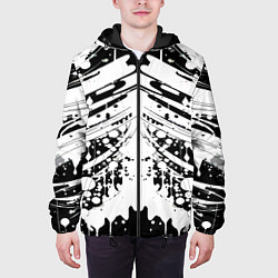 Куртка с капюшоном мужская Mirror abstraction - vogue, цвет: 3D-черный — фото 2