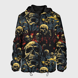 Куртка с капюшоном мужская Крик ужаса, цвет: 3D-черный