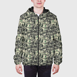 Куртка с капюшоном мужская Американские доллары, цвет: 3D-черный — фото 2