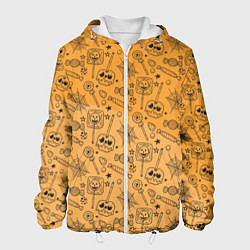Куртка с капюшоном мужская Хэлчупики, цвет: 3D-белый