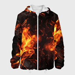 Куртка с капюшоном мужская Fire style, цвет: 3D-белый