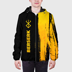 Куртка с капюшоном мужская Berserk - gold gradient: по-вертикали, цвет: 3D-черный — фото 2