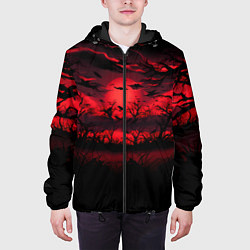 Куртка с капюшоном мужская Стая ворон, цвет: 3D-черный — фото 2