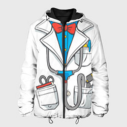 Куртка с капюшоном мужская Костюм доктора, цвет: 3D-черный