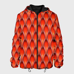 Куртка с капюшоном мужская Шкура красного дракона, цвет: 3D-черный
