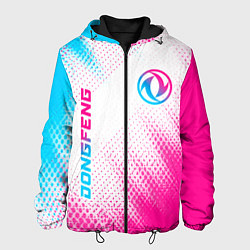 Куртка с капюшоном мужская Dongfeng neon gradient style: надпись, символ, цвет: 3D-черный