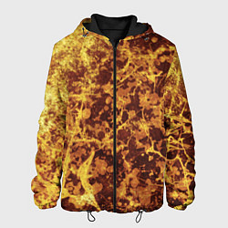 Куртка с капюшоном мужская Абстракция - желтый антрацит, цвет: 3D-черный