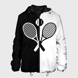 Мужская куртка Теннис - чёрно белое