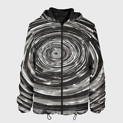 Куртка с капюшоном мужская Круги бесконечности в космосе, цвет: 3D-черный