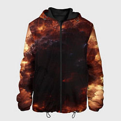 Куртка с капюшоном мужская Взрыв нейронной звезды в космосе, цвет: 3D-черный