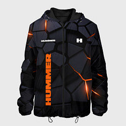 Куртка с капюшоном мужская Hummer - плиты с эффектом свечения, цвет: 3D-черный