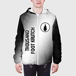Куртка с капюшоном мужская Thousand Foot Krutch glitch на светлом фоне вертик, цвет: 3D-белый — фото 2