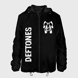 Куртка с капюшоном мужская Deftones glitch на темном фоне вертикально, цвет: 3D-черный