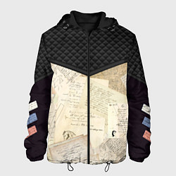 Куртка с капюшоном мужская Черновики Пушкина, цвет: 3D-черный