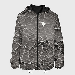 Куртка с капюшоном мужская Паутина паука, цвет: 3D-черный