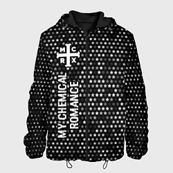 Куртка с капюшоном мужская My Chemical Romance glitch на темном фоне по-верти, цвет: 3D-черный