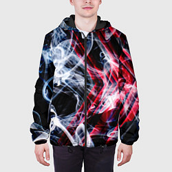 Куртка с капюшоном мужская Дым и стрелки, цвет: 3D-черный — фото 2