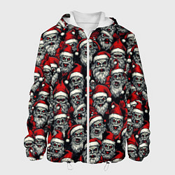 Куртка с капюшоном мужская Плохой Санта Клаус, цвет: 3D-белый