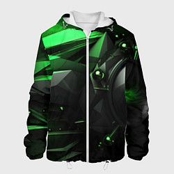 Мужская куртка Геометрическая зеленая абстракция