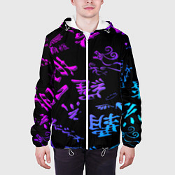 Куртка с капюшоном мужская Tokyos Revenge neon logo, цвет: 3D-белый — фото 2