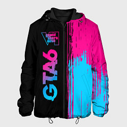 Мужская куртка GTA6 - neon gradient по-вертикали