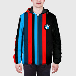 Куртка с капюшоном мужская BMW sport line car, цвет: 3D-черный — фото 2