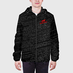 Куртка с капюшоном мужская Не чушпан и набор цитат, цвет: 3D-черный — фото 2