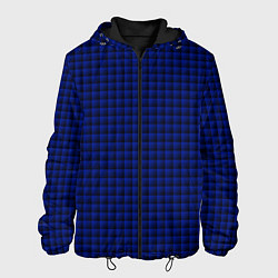 Куртка с капюшоном мужская Паттерн объёмные квадраты тёмно-синий, цвет: 3D-черный