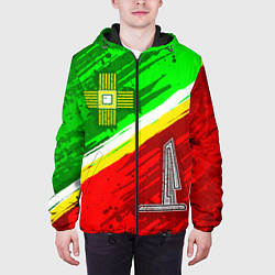 Куртка с капюшоном мужская Флаг Зеленограадского АО, цвет: 3D-черный — фото 2