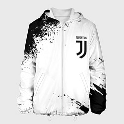 Куртка с капюшоном мужская Juventus sport color black, цвет: 3D-белый