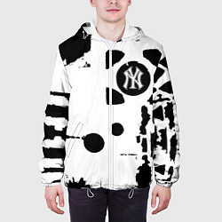 Куртка с капюшоном мужская New York yankees - baseball team pattern, цвет: 3D-белый — фото 2