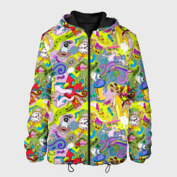 Куртка с капюшоном мужская Hip Hop Graffiti, цвет: 3D-черный