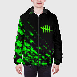 Куртка с капюшоном мужская Dead by daylight green neon, цвет: 3D-черный — фото 2