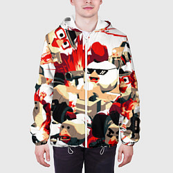 Куртка с капюшоном мужская Чикен Ган разборка, цвет: 3D-белый — фото 2