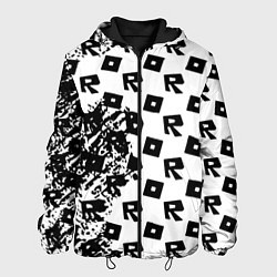 Куртка с капюшоном мужская Roblox pattern game black, цвет: 3D-черный