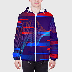Куртка с капюшоном мужская Abstraction colored, цвет: 3D-белый — фото 2
