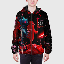 Куртка с капюшоном мужская Toyota затмение, цвет: 3D-черный — фото 2