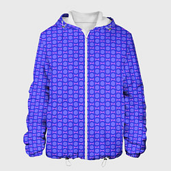 Куртка с капюшоном мужская Паттерн мягкие круглые звездочки, цвет: 3D-белый