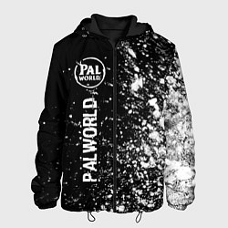 Мужская куртка Palworld glitch на темном фоне по-вертикали