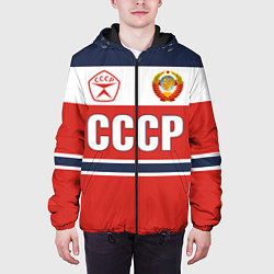 Куртка с капюшоном мужская Союз Советских Социалистических Республик - СССР, цвет: 3D-черный — фото 2