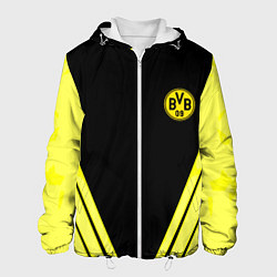 Куртка с капюшоном мужская Borussia geometry yellow, цвет: 3D-белый