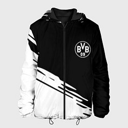 Куртка с капюшоном мужская Borussia текстура краски, цвет: 3D-черный