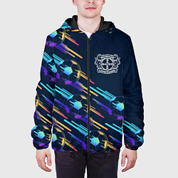 Куртка с капюшоном мужская Bayer 04 градиентные мячи, цвет: 3D-черный — фото 2