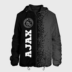 Куртка с капюшоном мужская Ajax sport на темном фоне по-вертикали, цвет: 3D-черный