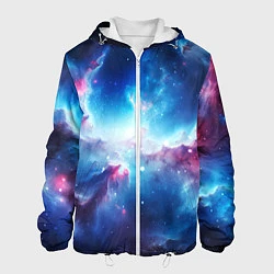 Куртка с капюшоном мужская Fascinating cosmic expanses, цвет: 3D-белый