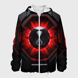 Мужская куртка Металлическая космическая конструкция с красным св