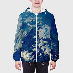 Куртка с капюшоном мужская Небо Земли - star dust, цвет: 3D-белый — фото 2