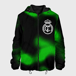 Куртка с капюшоном мужская Real Madrid sport halftone, цвет: 3D-черный