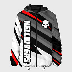 Куртка с капюшоном мужская Helldivers 2: Skull Logo, цвет: 3D-черный