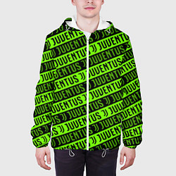 Куртка с капюшоном мужская Juventus green pattern sport, цвет: 3D-белый — фото 2